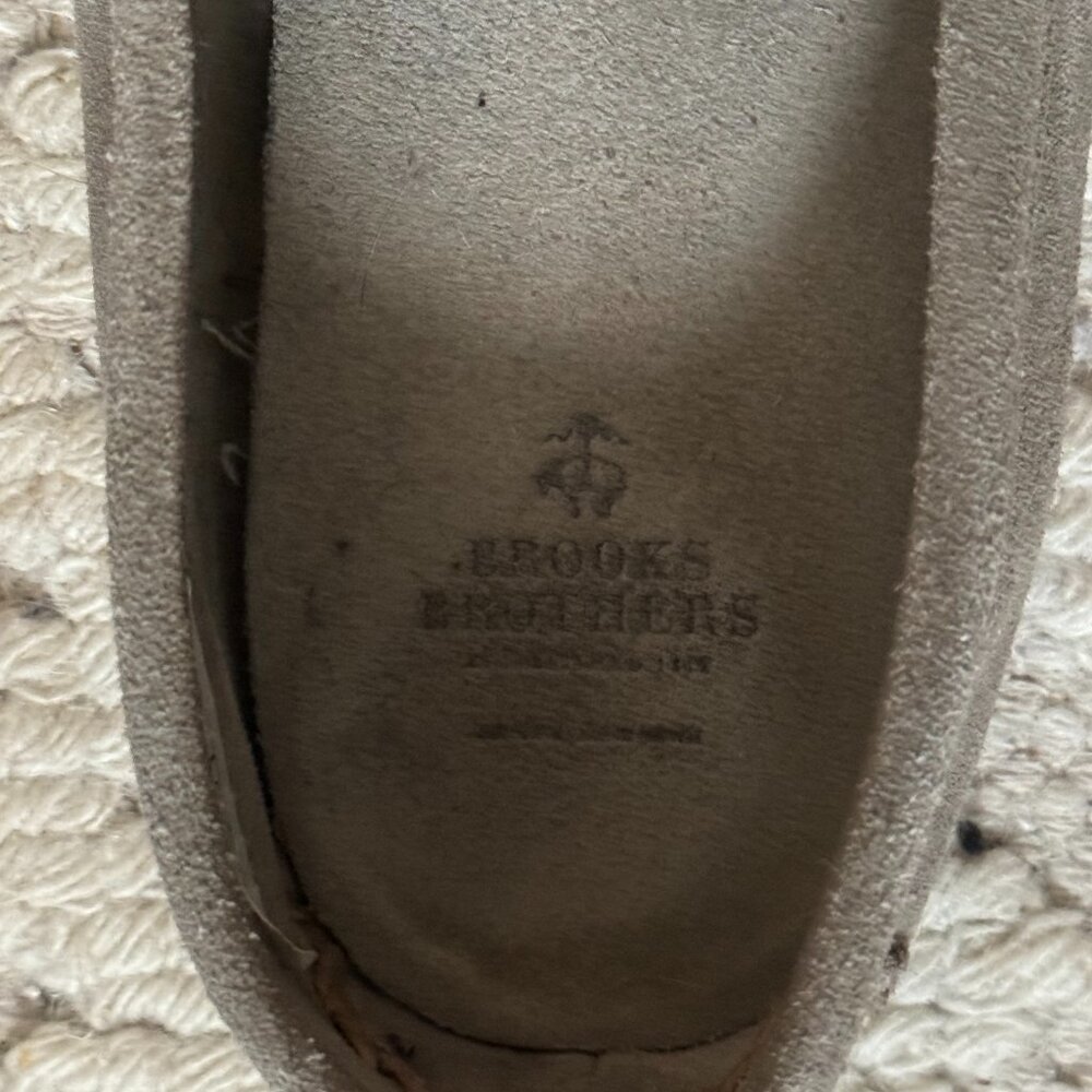 Brooks Brothers Gray Suede Loafers